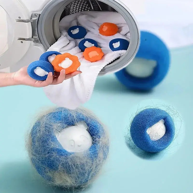 Reusable textured laundry pet-hair catchers