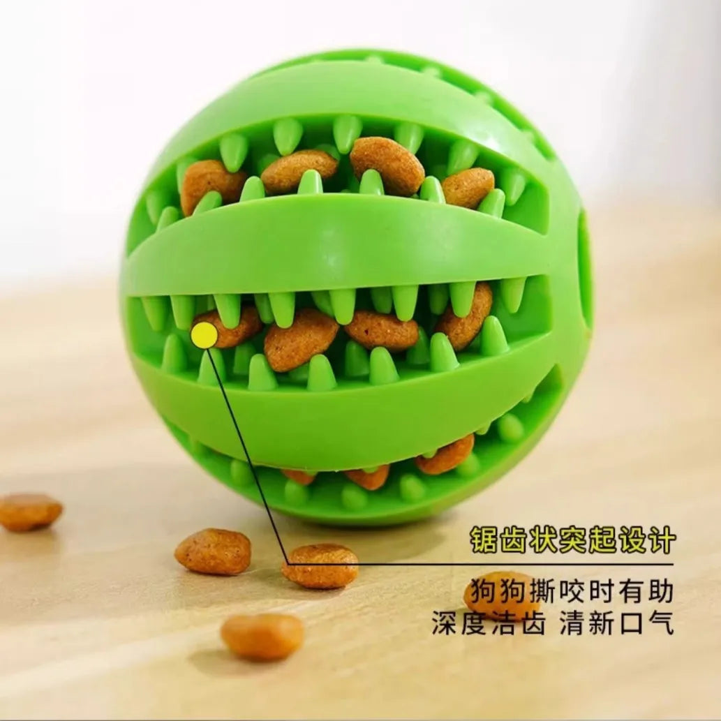 Textured Treat-Dispensing Dog Ball
