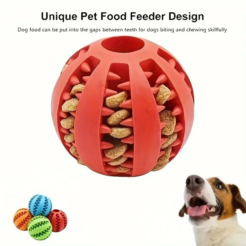 Rubber Treat-Dispensing Dog Ball product overview