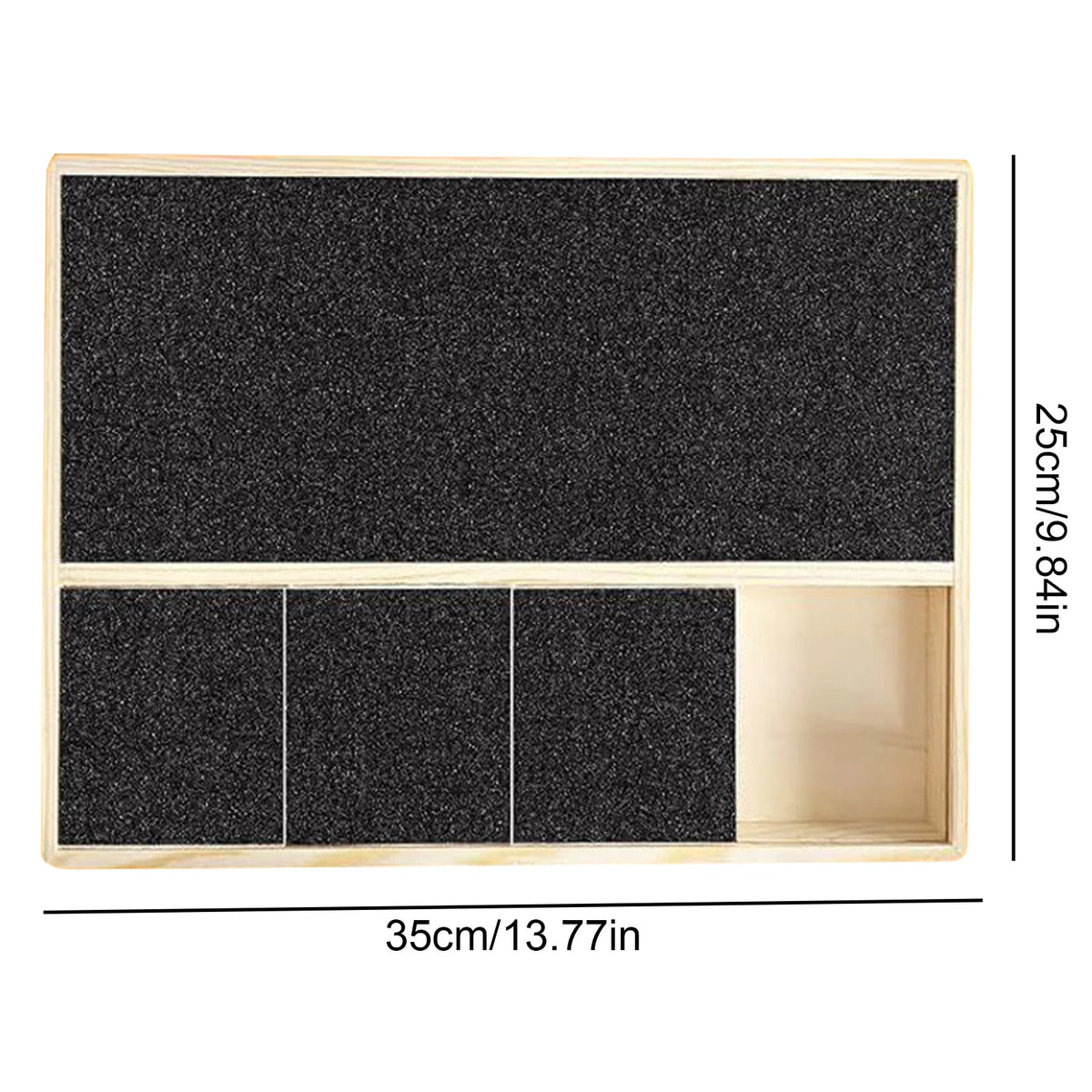 Drawer-style dog nail scratch board, 13.77 by 9.84 inches