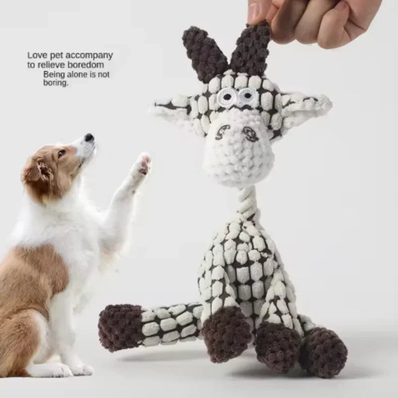 Squeaky Plush Animal Dog Toy