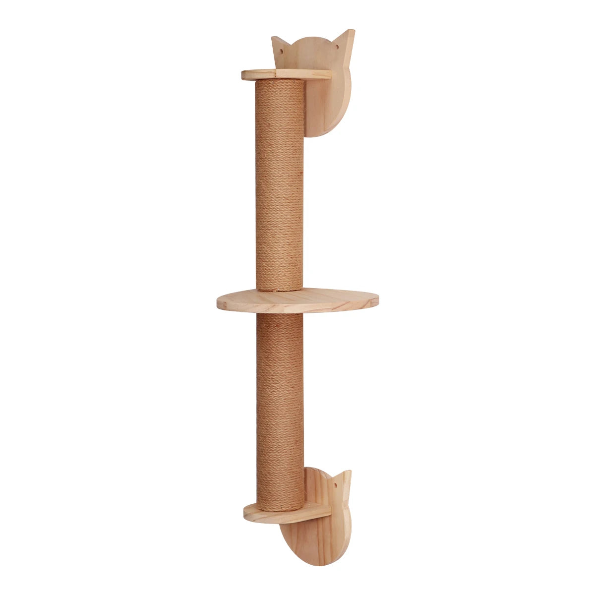 Natural Wood Cat Wall Furniture — Wall Scratching Post
