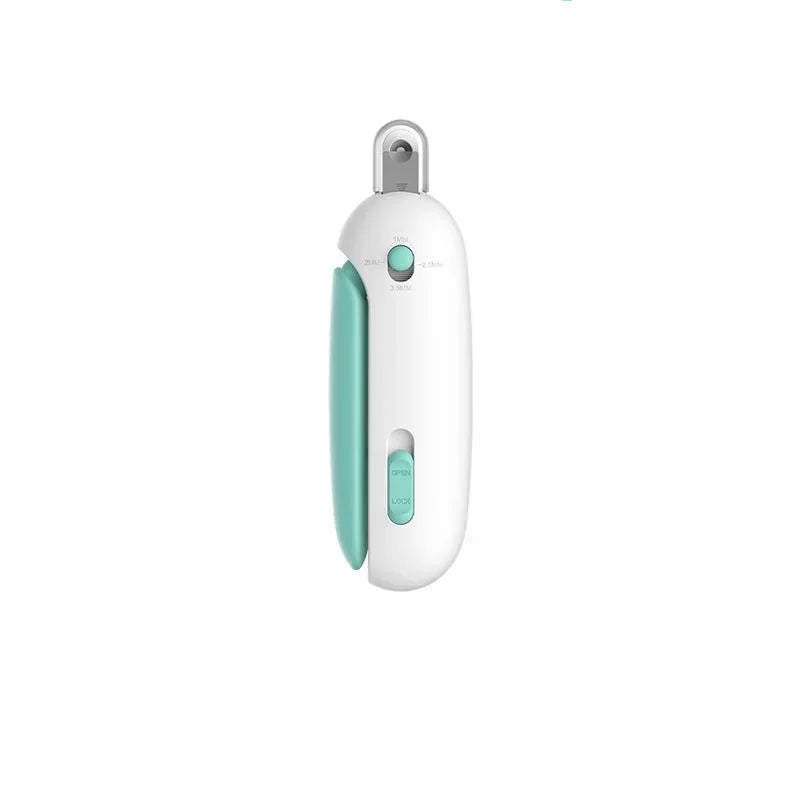 Mint adjustable cat nail clipper on a white background