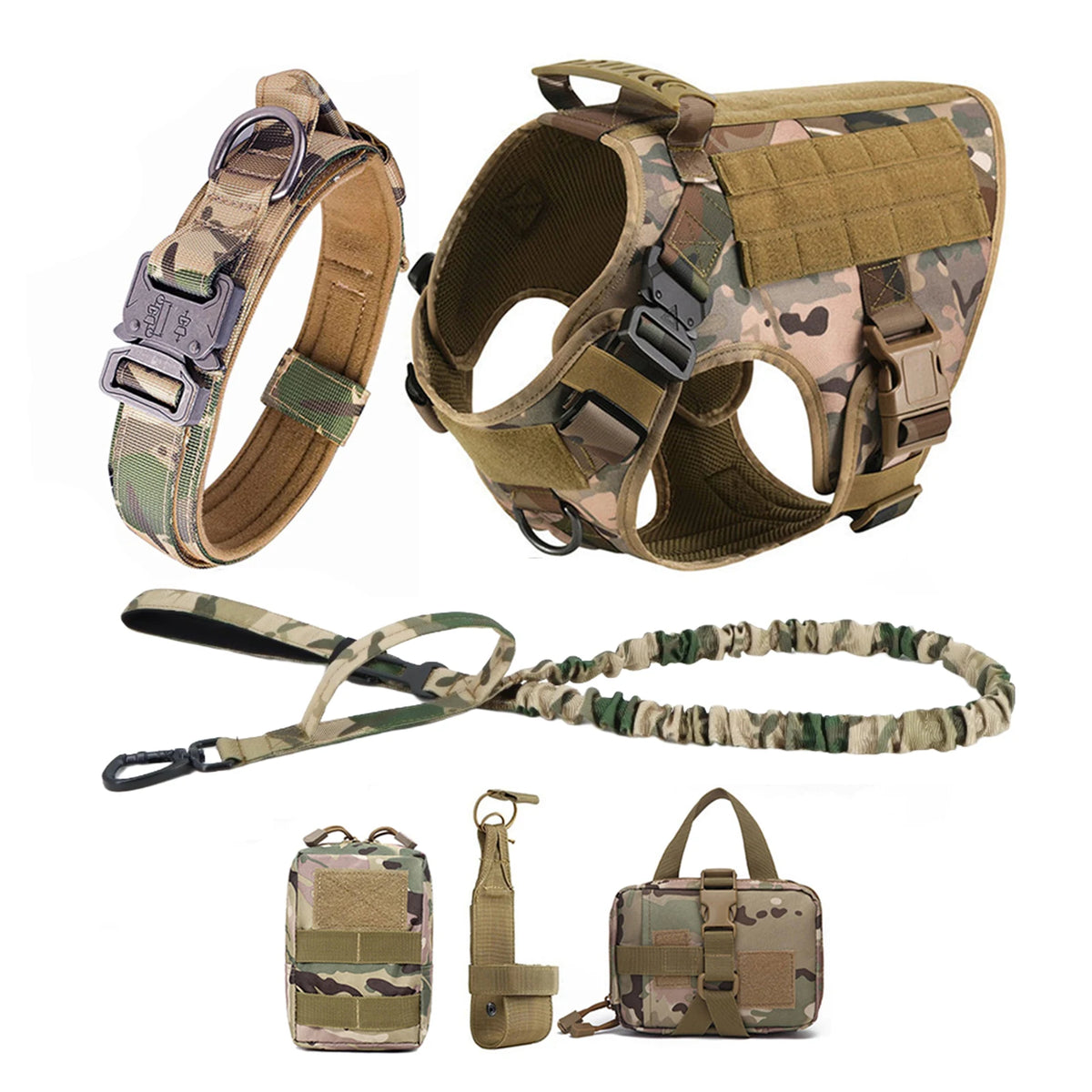 Tactical Dog Harness & Walking Set