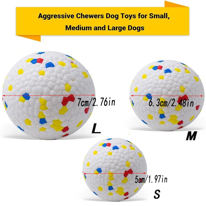 Dog ball diameter guide for 2, 2.5, and 2.8 inch sizes