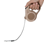 Brown retractable leash with extended line