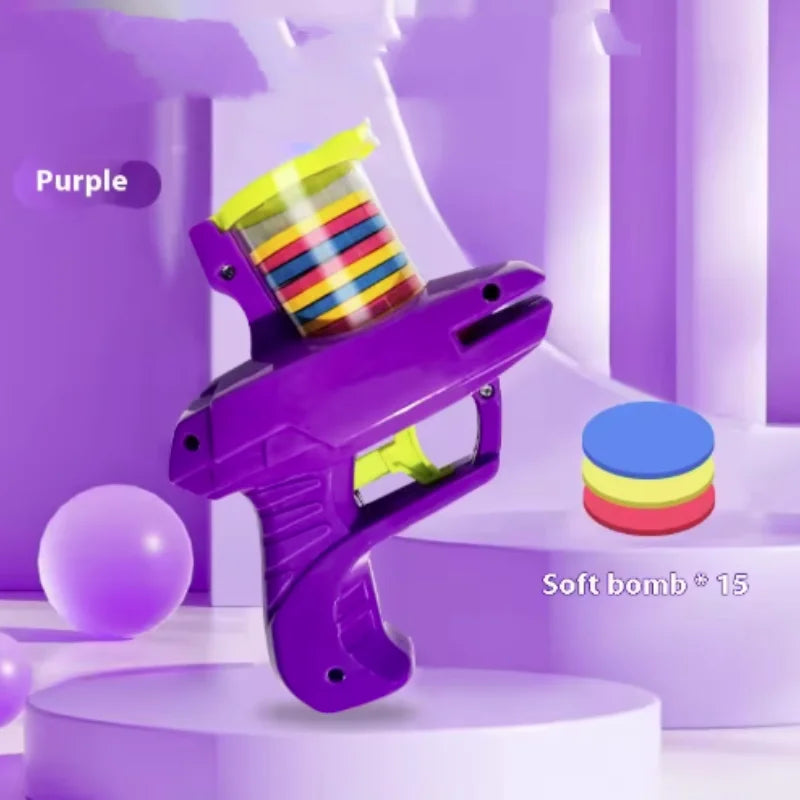Purple foam disc launcher set