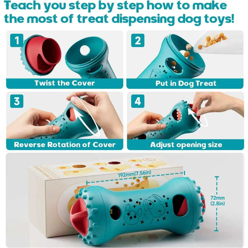 Four-step filling and difficulty-adjustment guide with product dimensions