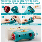 Four-step filling and difficulty-adjustment guide with product dimensions