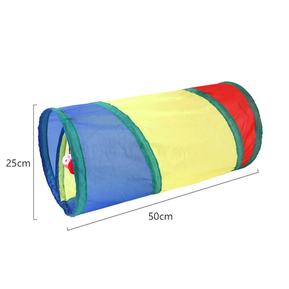 Multicolor Straight cat tunnel, 19.7 inches long