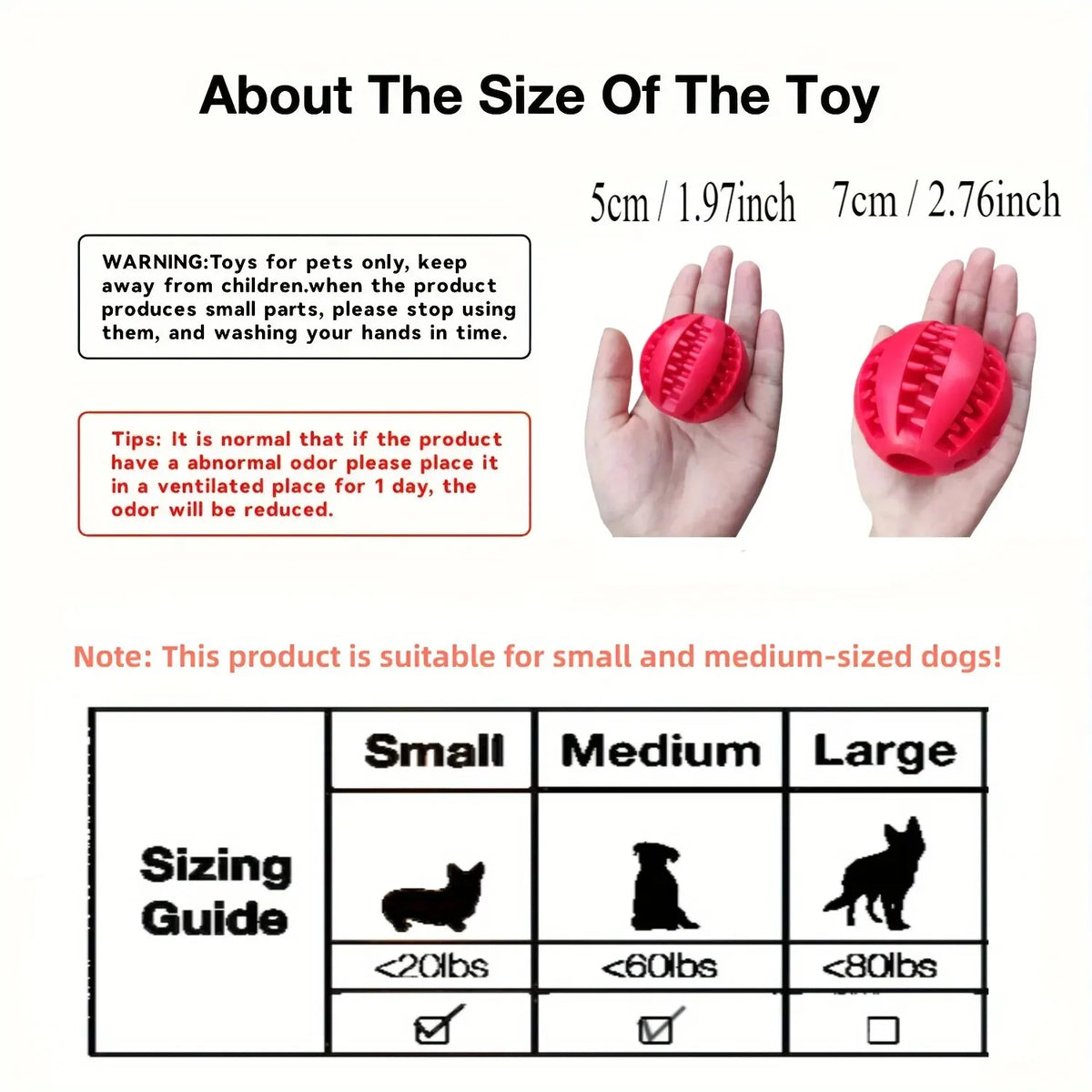 Rubber Treat-Dispensing Dog Ball — detail view 2