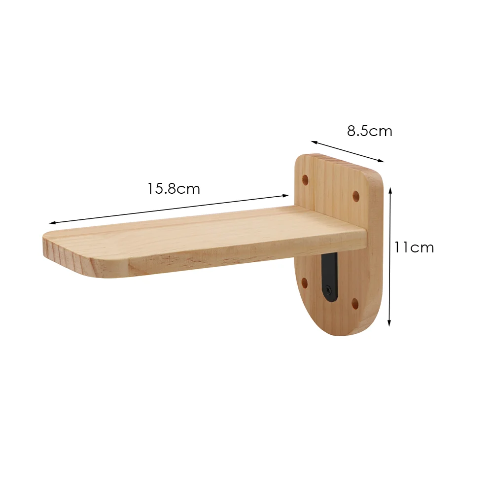 Natural wood slim cat wall step