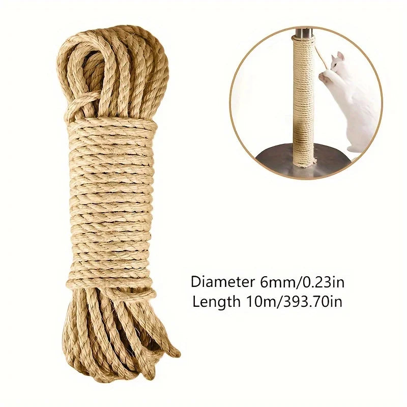 Natural Jute Rope for Cat Scratcher Repair