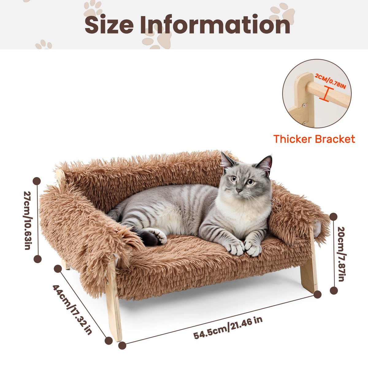 Raised Plush Cat Sofa