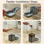Cage-Mounted Pet Feeder & Waterer — detail view 4