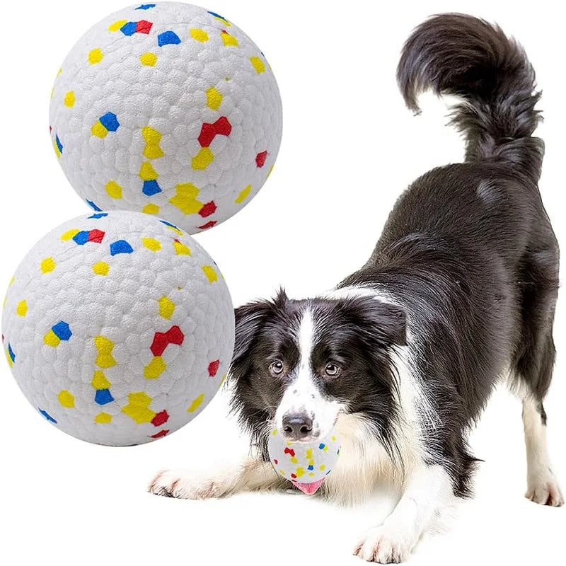 Speckled E-TPU dog balls with dog
