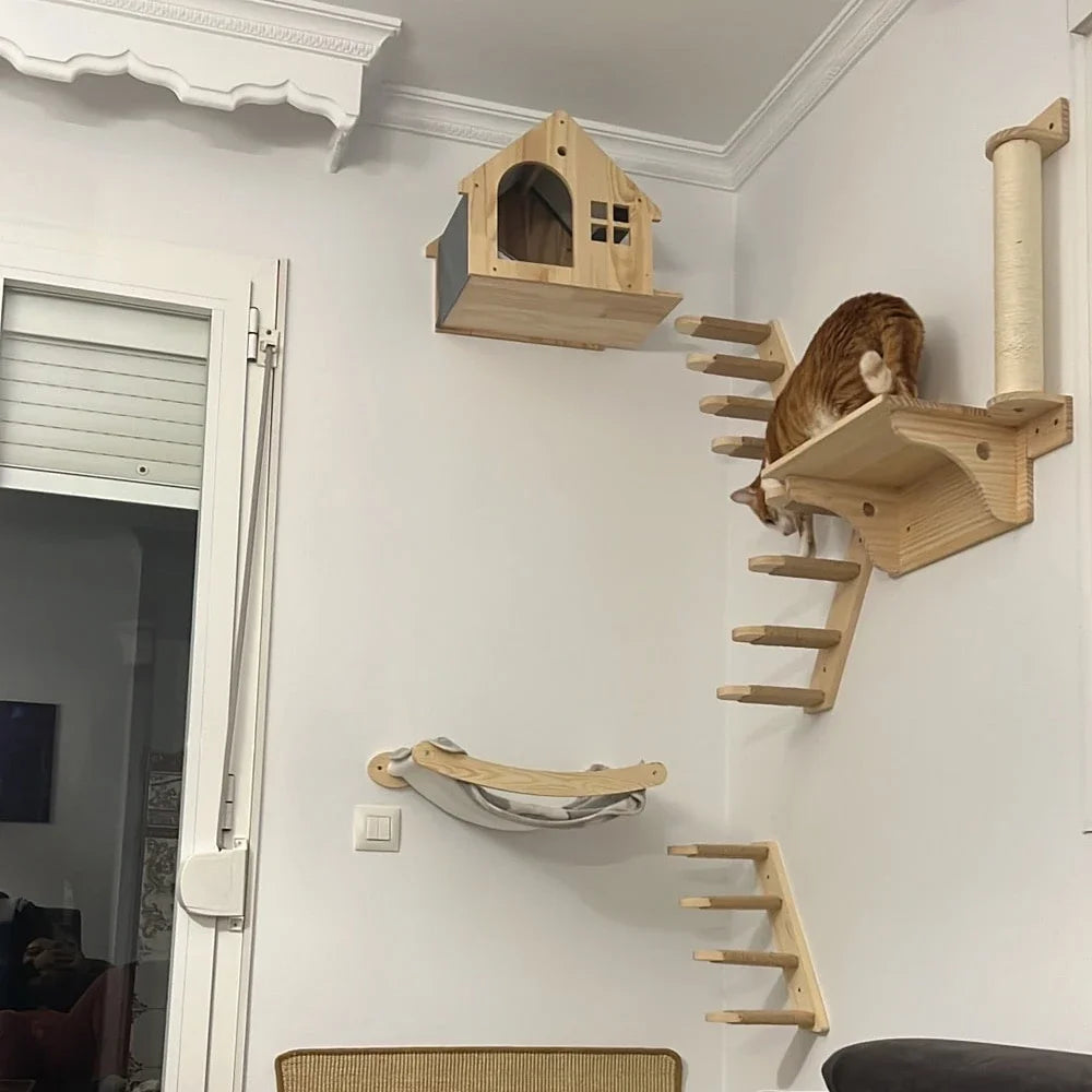 Plush Wall-Mounted Cat Perch