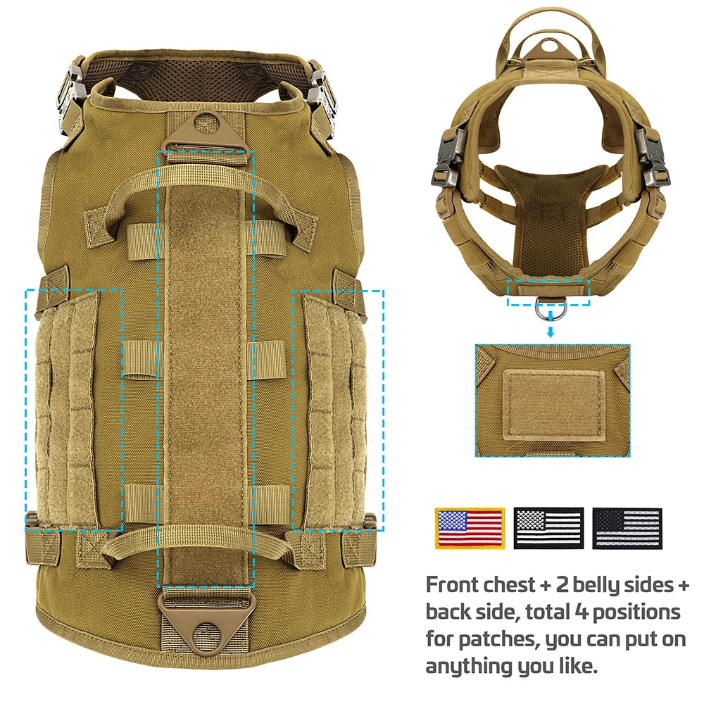MOLLE-Style Tactical Dog Harness — product view 2
