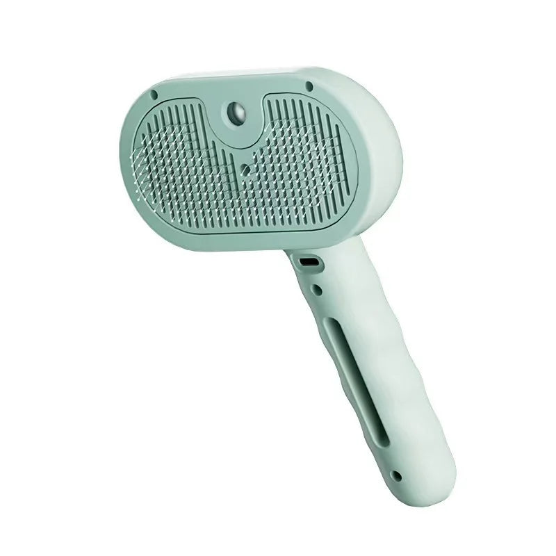 Light green rechargeable mist grooming brush