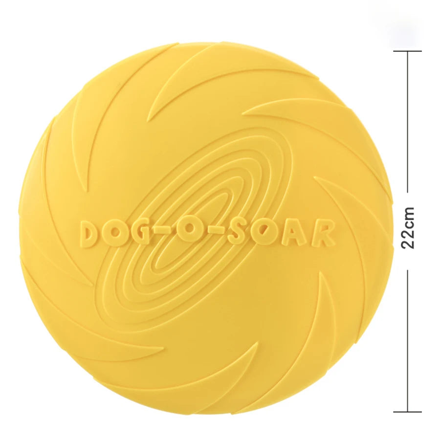 Yellow 8.7-inch TPR flying disc