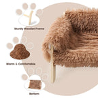 Raised Plush Cat Sofa