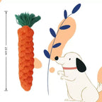 Cotton Rope Carrot Dog Toy — detail view 6