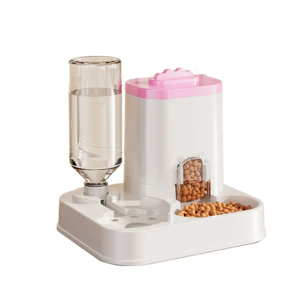 Pink gravity food and water station