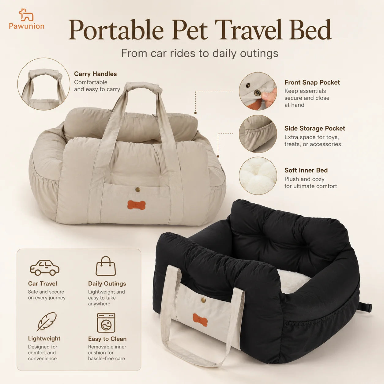 Dog Car Seat For Small Medium Dogs,