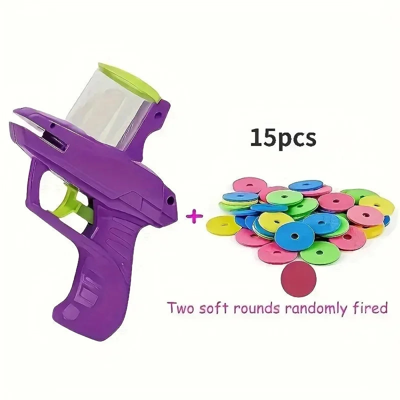 Purple launcher with the included 15 foam discs