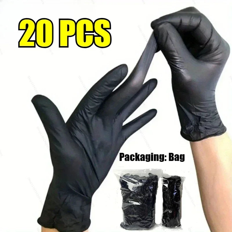 Black Disposable Cleaning Gloves — detail view 7
