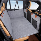 Quilted backseat pet hammock with mesh center panel